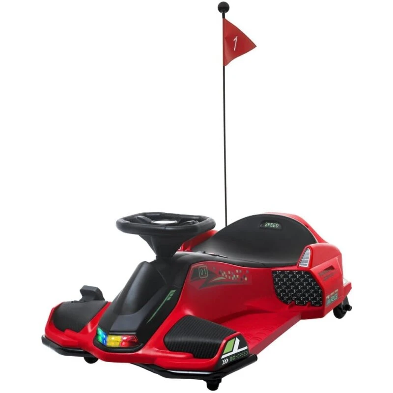 Aosom Elektrisk gokart til børn 12V, 3-8 km/t, rød