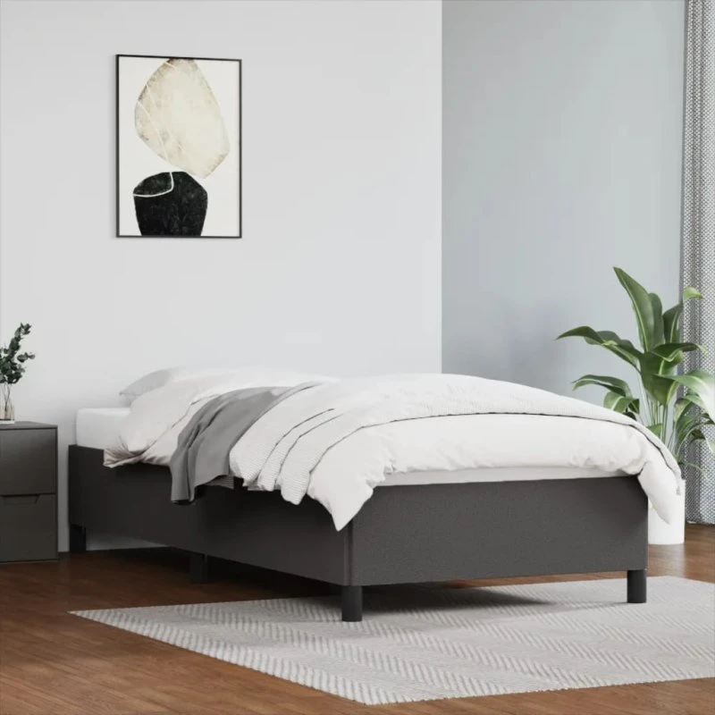 vidaXL sengeramme 80x200 cm kunstlæder grå