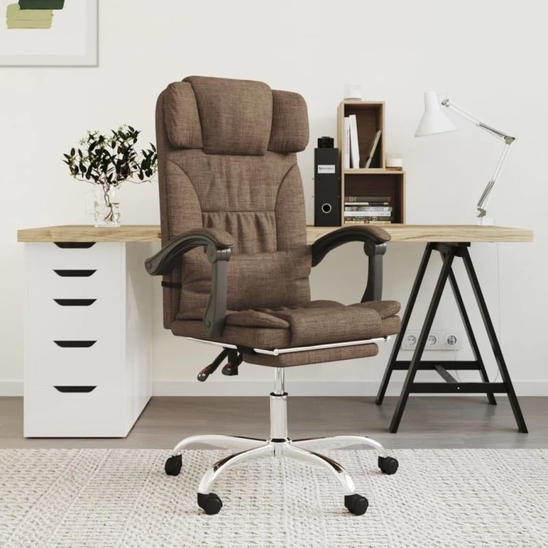 vidaXL Kontorstol med Massagefunktion, Brun