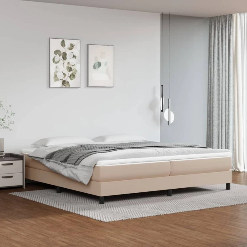 vidaXL Boxspring sengeramme 200x200 cm cappuccino