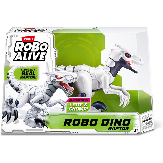 Robo Alive Raptor dino, hvid