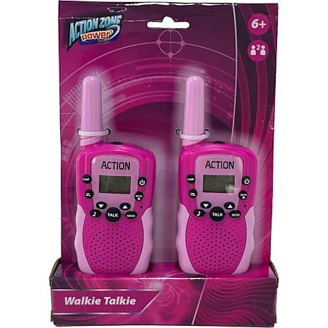 Action Zone Walkie Talkie - Pink (10 funktioner, 1,5 km)