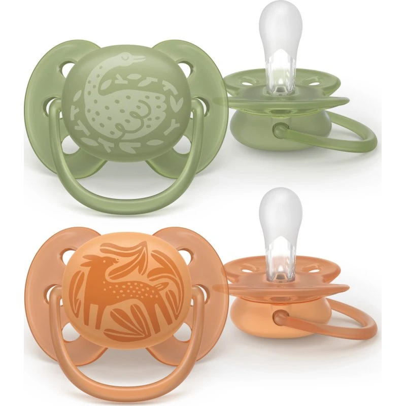 Philips Avent Ultra Soft Sut 18+ måneder Grøn/Orange 2 stk.