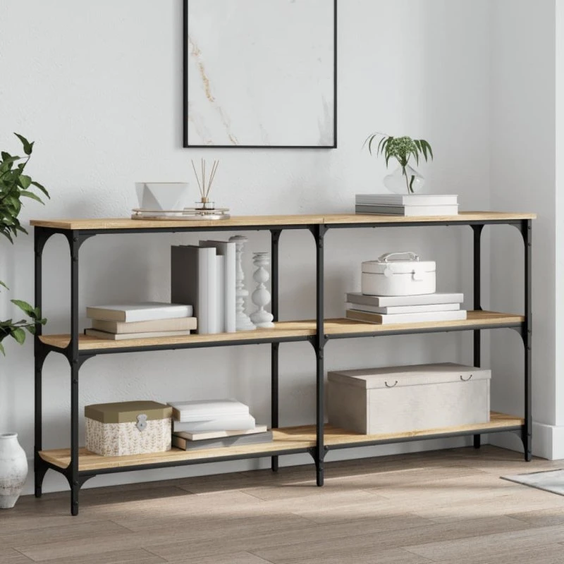 vidaXL Konsolbord 150x29x75 cm Sonoma-eg konstrueret træ