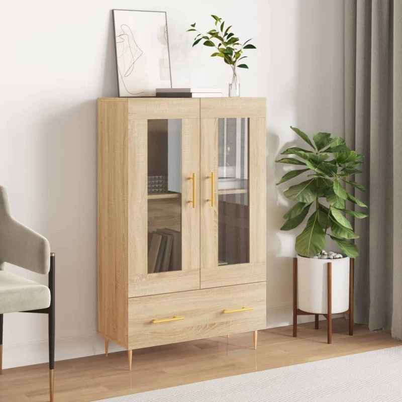 vidaXL Skab 69,5x31x115 cm Konstrueret Træ Sonoma-Eg