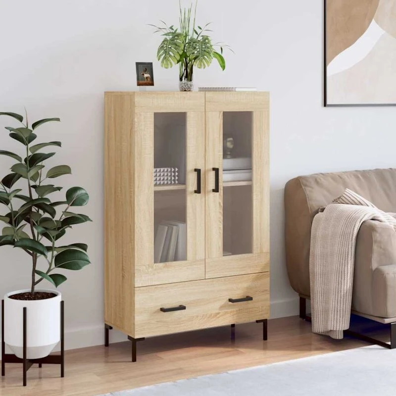 vidaXL Skab 69,5x31x115 cm Konstrueret Træ Sonoma-Eg