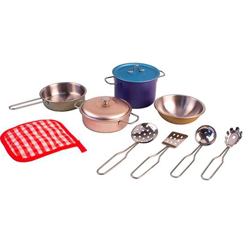 Magni Grydesæt 11 dele – Farverigt legetøjskøkken