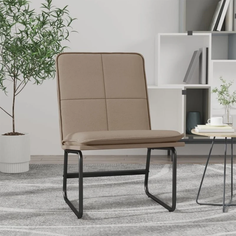 vidaXL loungestol 54x75x76 cm cappuccino kunstlæder