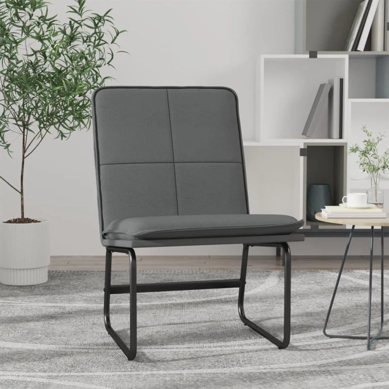 vidaXL loungestol 54x75x76 cm kunstlæder grå
