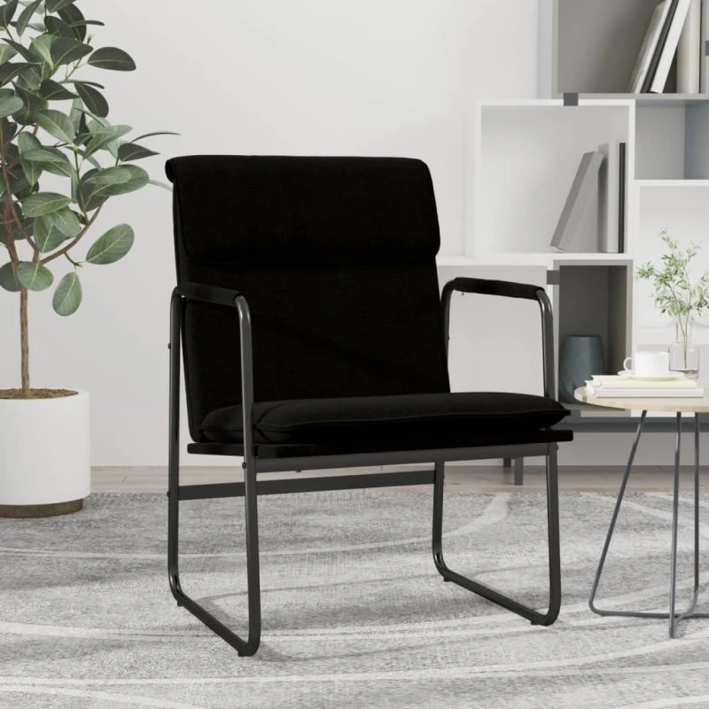 vidaXL loungestol 55x64x80 cm sort