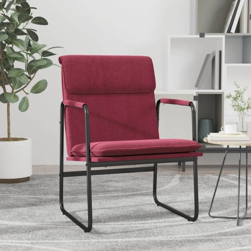 vidaXL loungestol 55x64x80 cm vinrød