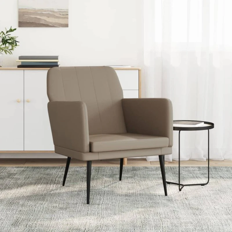 vidaXL Lænestol 61x78x80 cm cappuccino kunstlæder