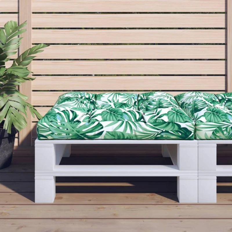 vidaXL Hynde til pallesofa 70x70x12 cm bladmønster