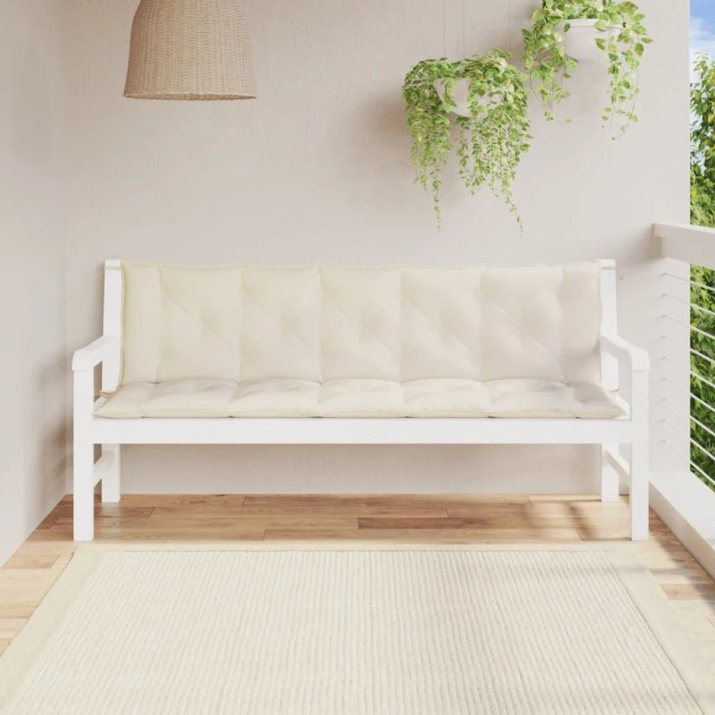 vidaXL Hynder til Havebænk 2 stk. 180x50x7 cm Cremefarvet