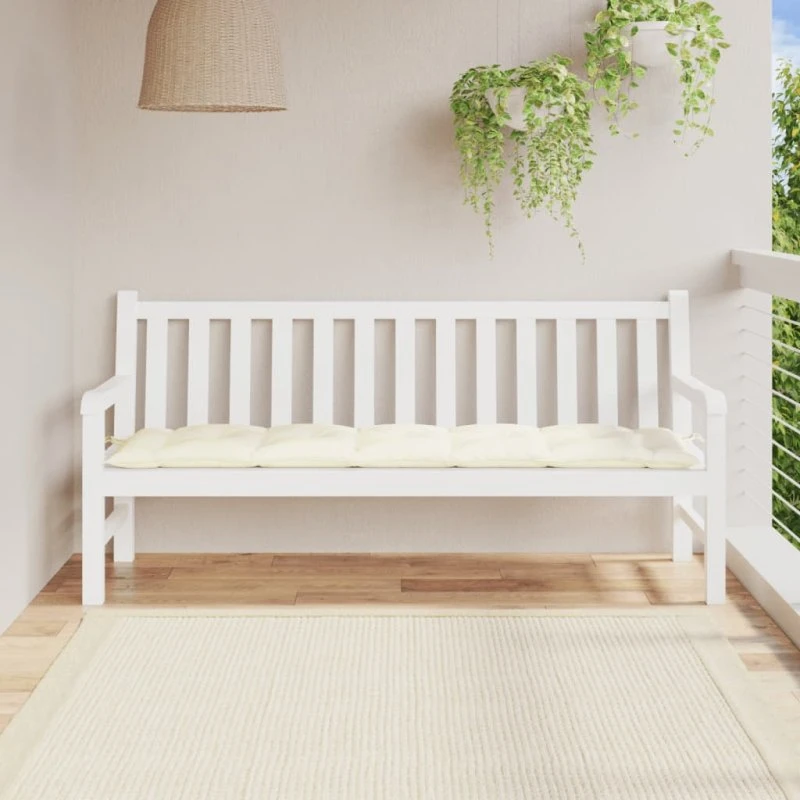 vidaXL Hynde til Havebænk 180x50x7 cm, Creme, Oxfordstof