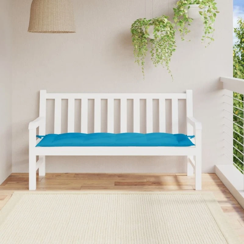 vidaXL Hynde til havebænk 150x50x7 cm lyseblå