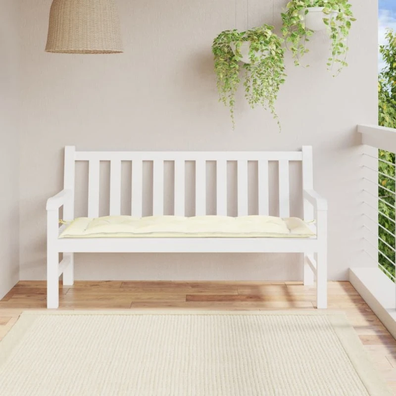 vidaXL Hynde til Havebænk 150x50x7 cm, Cremefarvet