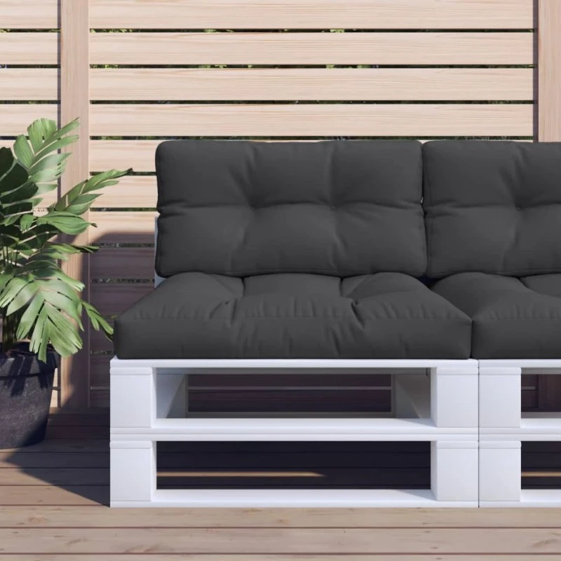 vidaXL Pallehynde 80x40x12 cm Stof Sort