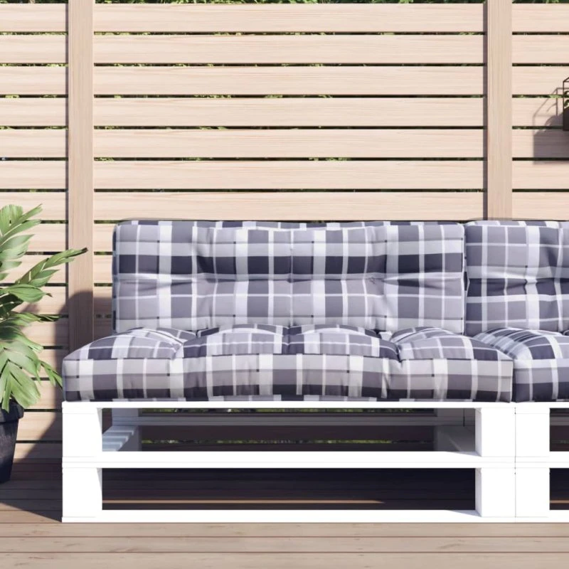 vidaxL Pallehynde 120x40x12 cm Gråternet