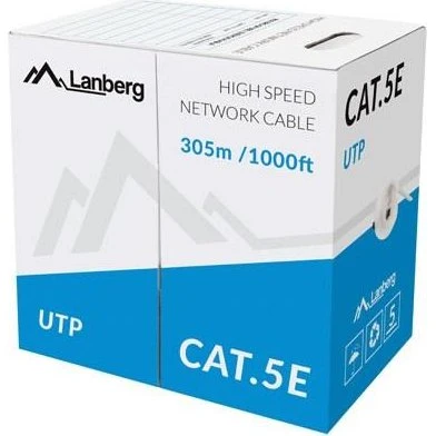 Lanberg Cat5e U/UTP 305 m grå bulkkabel