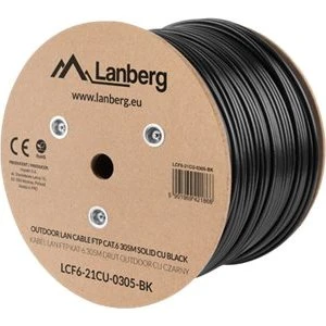 Lanberg CAT 6 F/UTP 305m Sort Bulkkabel