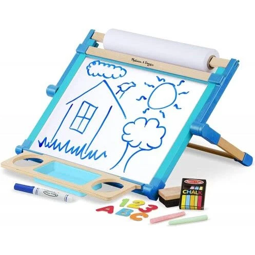 Melissa & Doug dobbeltsidet træ-staffeli til bord