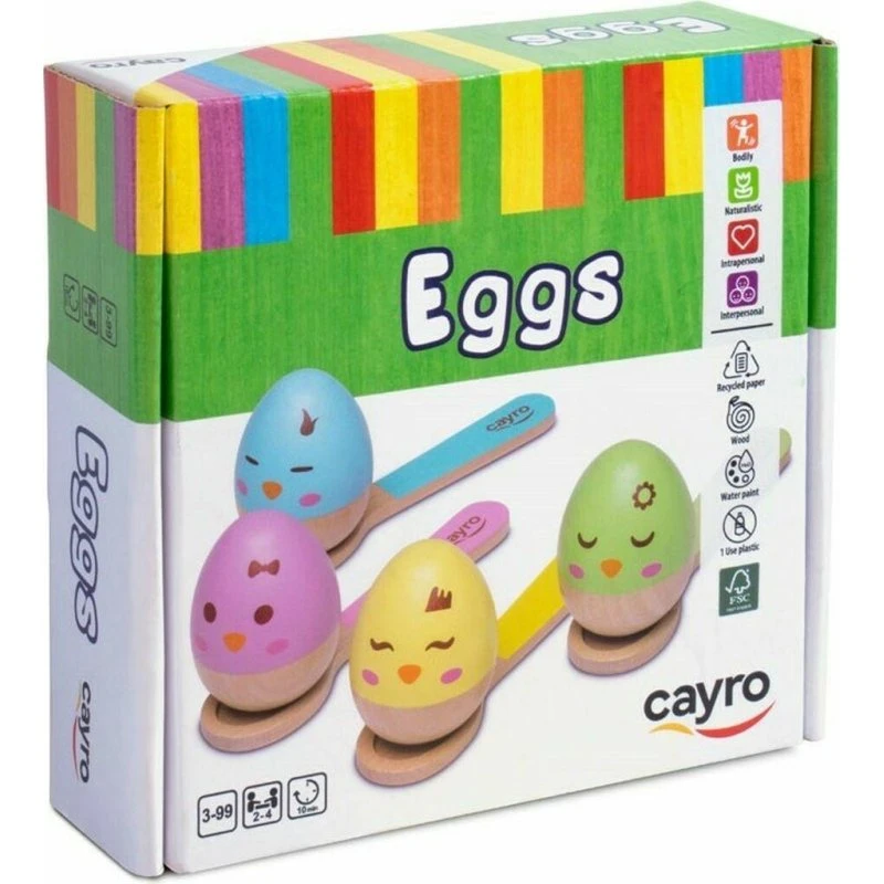 Cayro Eggs Træ-æg og skeer (3+)