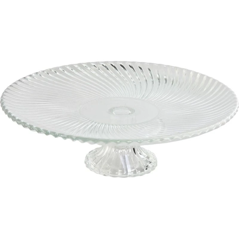 Flad Plade Home ESPRIT Gennemsigtig Krystal 26x26x8 cm