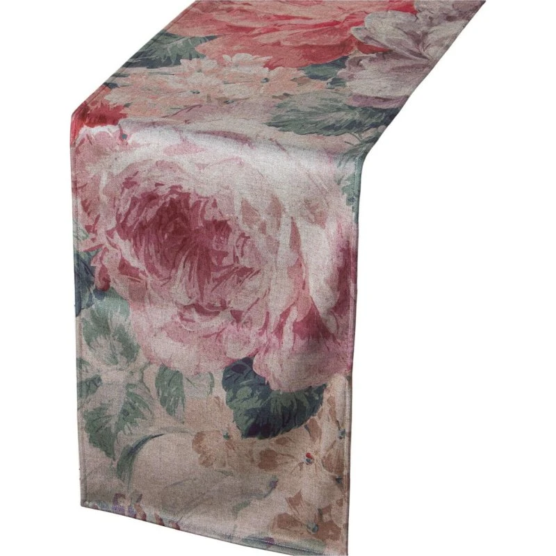 Alexandra House Living Pink Fløjl Bordløber, 100 % Polyester