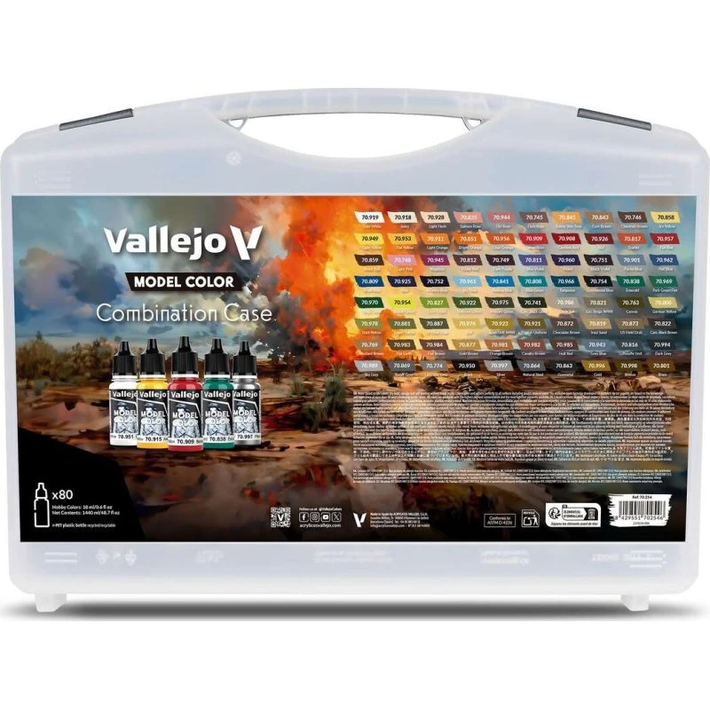 Vallejo Model Color Malingssæt i Kuffert 80x18ml