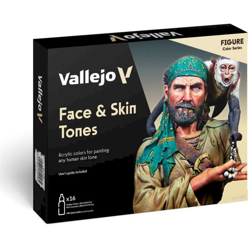 Vallejo Model Color Figur og Ansigtshudfarver Sæt, 16x18ml