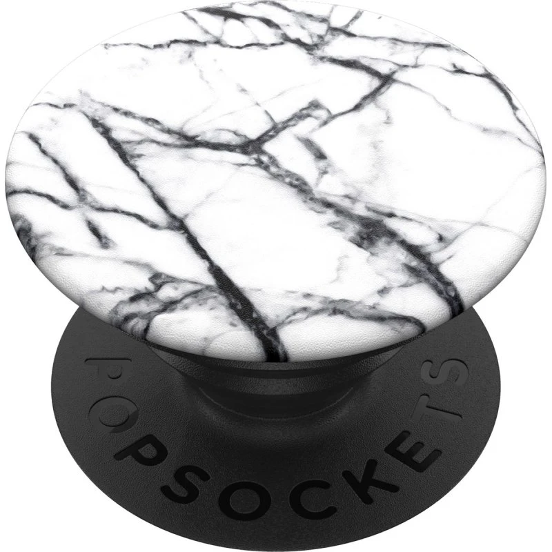 PopSockets Dove White Marble Aftageligt Greb med Stander