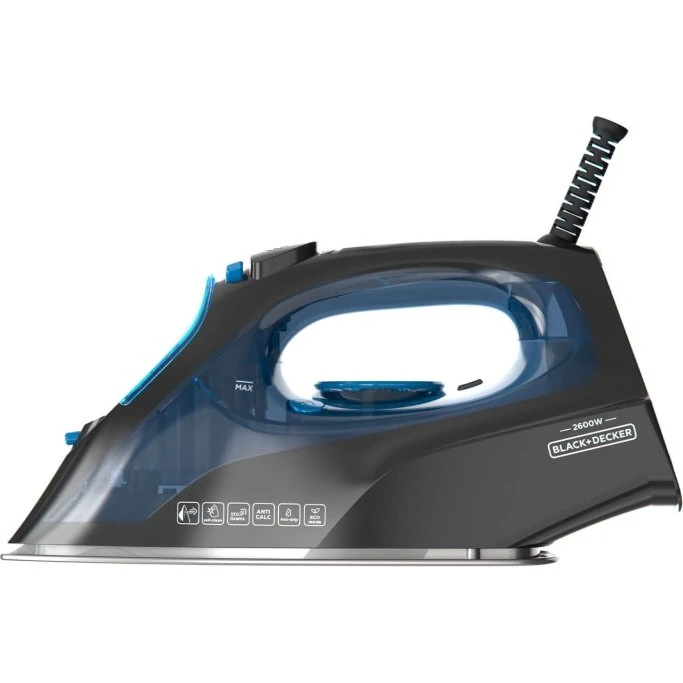Black+Decker Dampstrygejern 2600W Blå, 125x250mm
