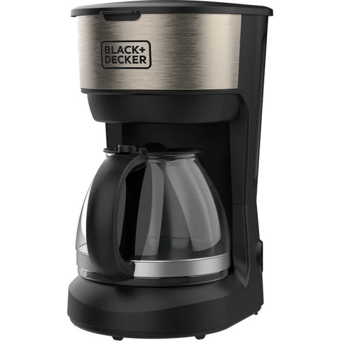 Black+Decker BXCO600E 600W Kaffemaskine, 6 Kopper, Sort/Rustfrit Stål