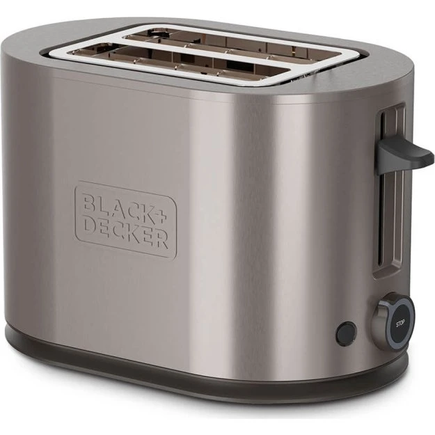 BLACK+DECKER Brødrister 2 Skiver 900W Rustfrit Stål