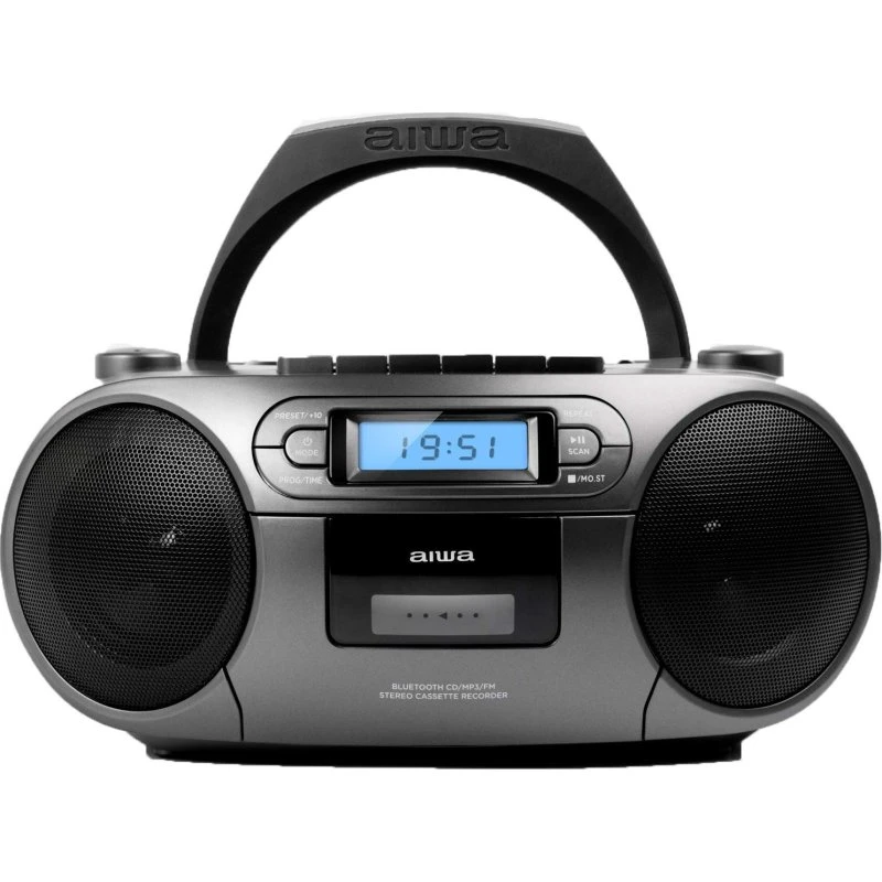 Aiwa BBTC-550 Boombox CD/FM/USB/Bluetooth Mørkegrå