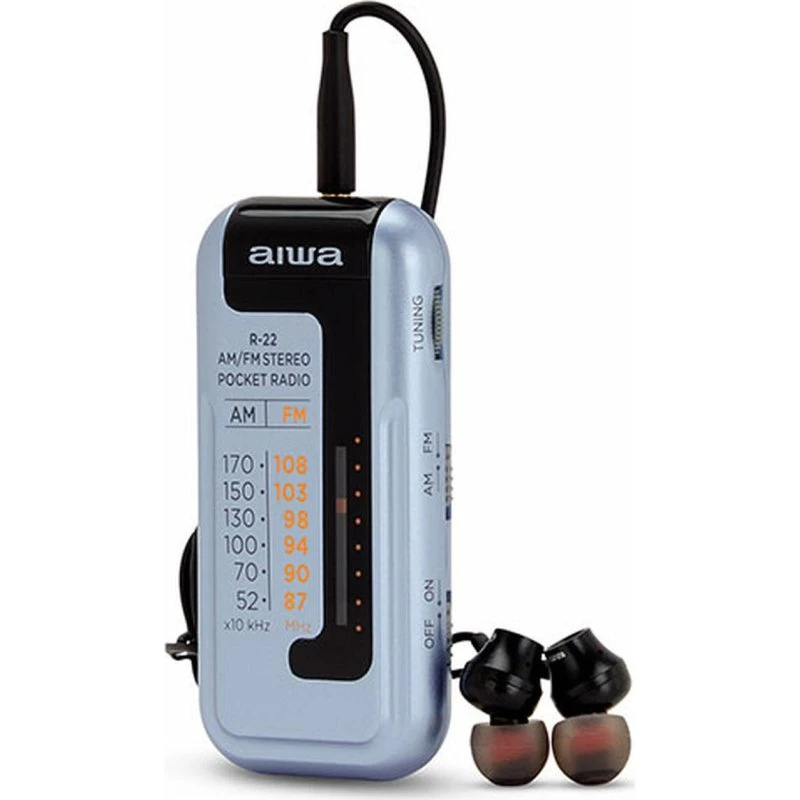 Aiwa R-22SL Sølvfarvet AM/FM Lommradio