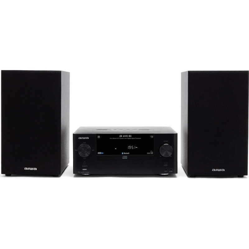 Aiwa MSBTU-500 Mini Stereo Hifi System, 50W, Sort