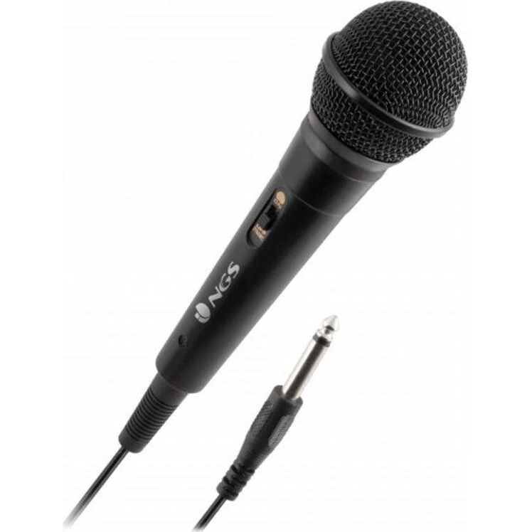 NGS Singer Fire kablet karaoke-mikrofon 6,35 mm, sort