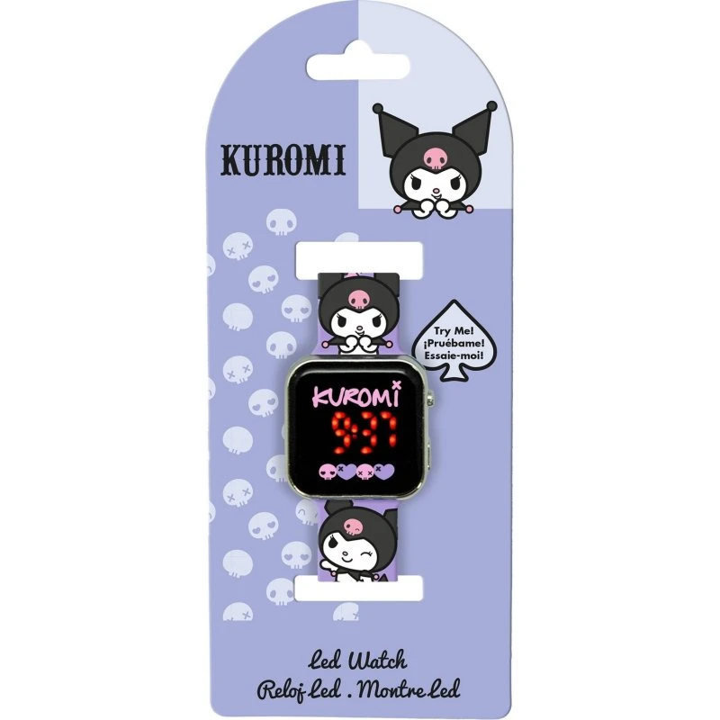 Kids Euroswan Kuromi LED Digitalur, Lilla, 4+ år