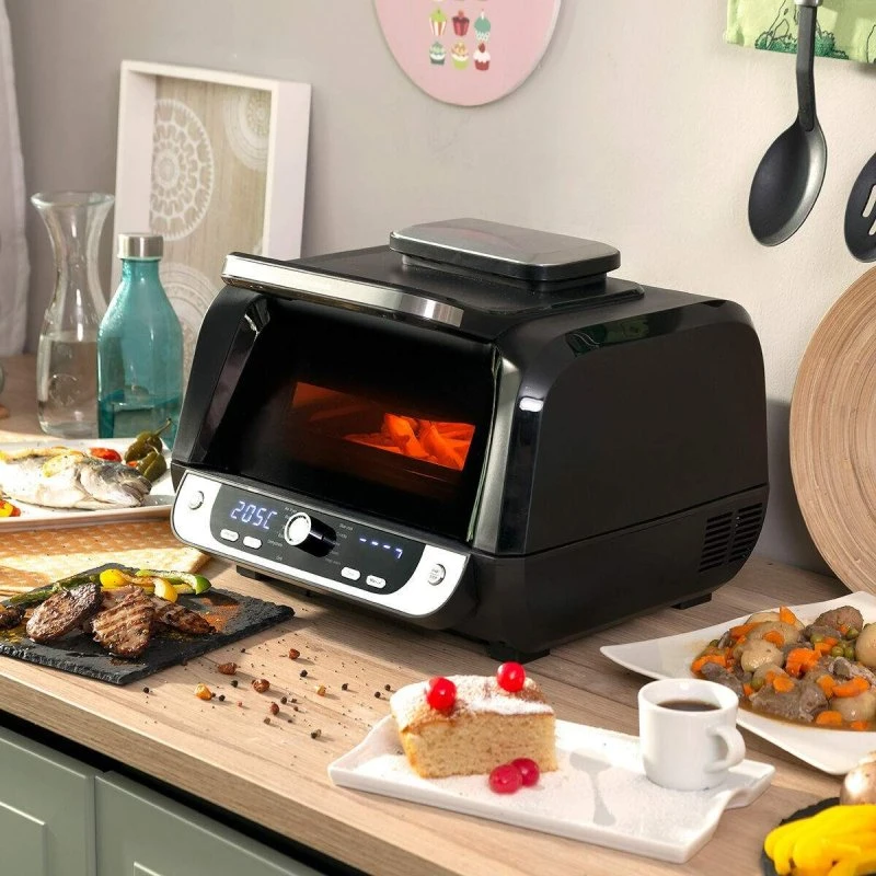 InnovaGoods Fryinn 12-i-1 Air Fryer 6 L, 3400 W, sort stål med grill og opskriftsbog