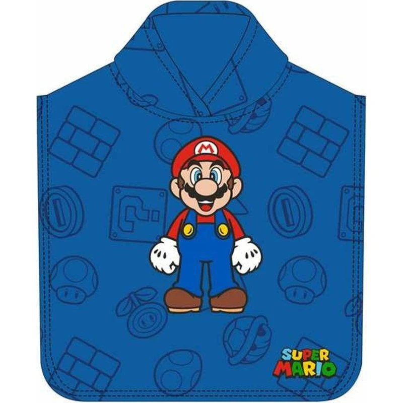 Super Mario Badehåndklæde 50×100 cm, marineblå