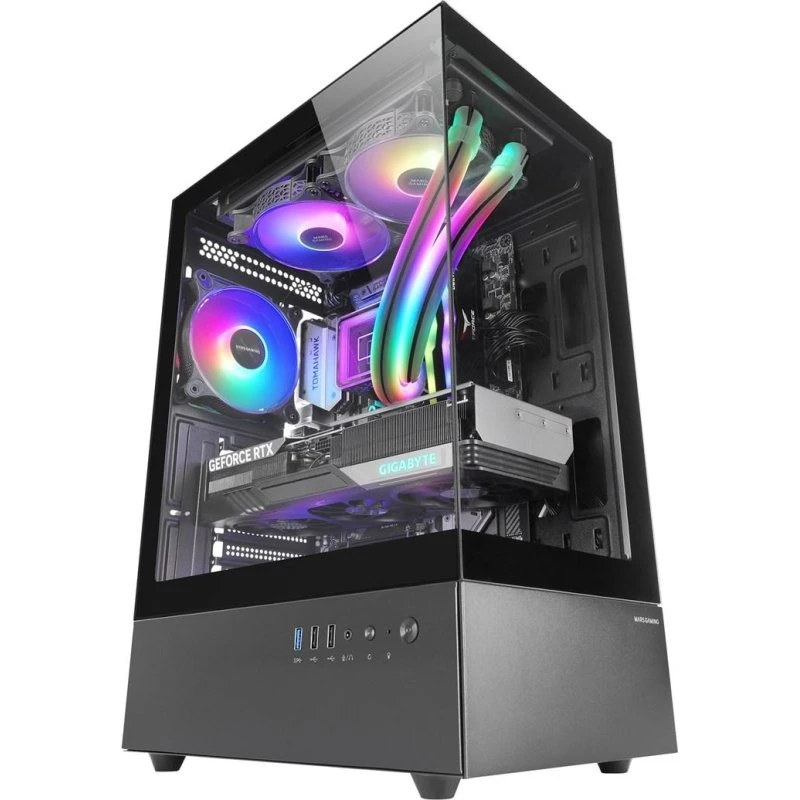 TACENS Mars MC-XO ATX PC-kabinet med FRGB-blæser, sort