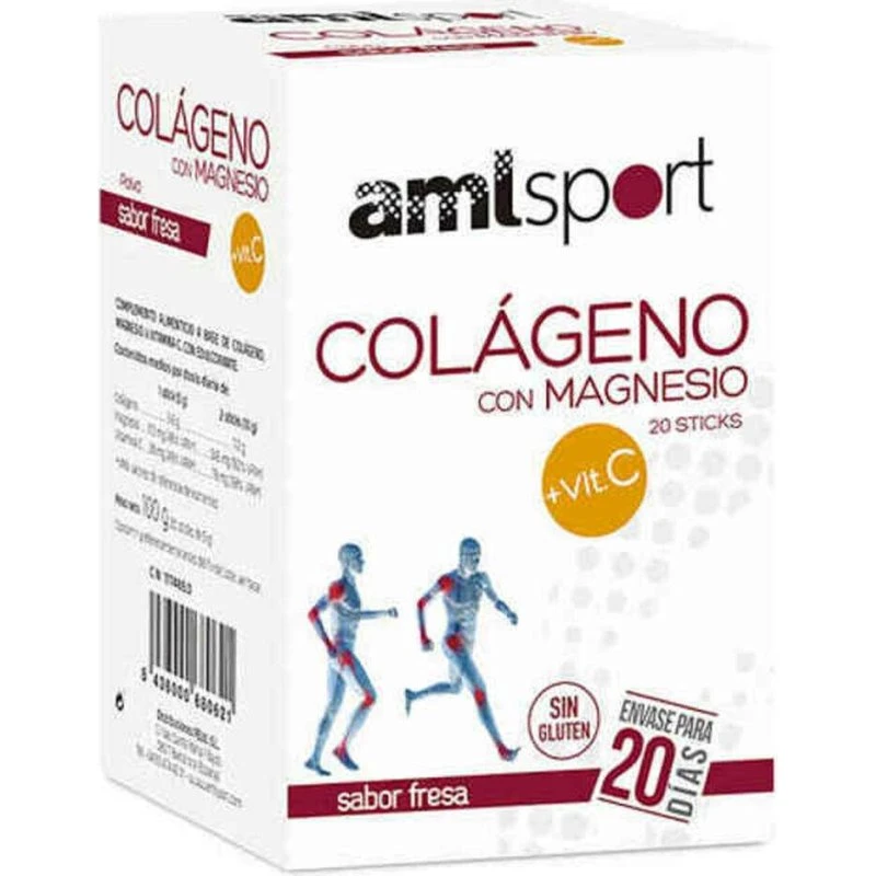 Amlsport Kollagen Magnesium C-vitamin, jordbær (20 stk)