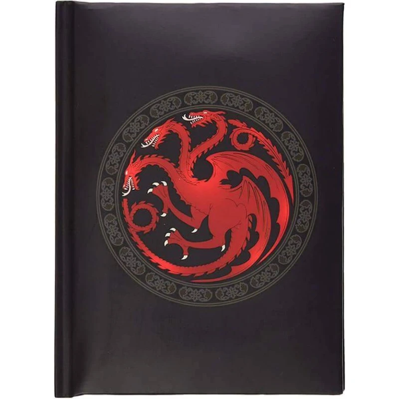 Game of Thrones Targaryen Notesbog med Lyseffekt, A5, 120 Sider