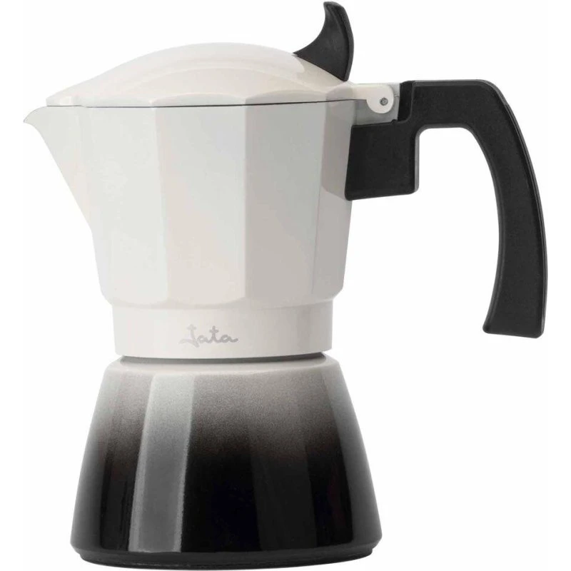 JATA HCAF2409 Espressokande 9 kopper, Hvid/Sort
