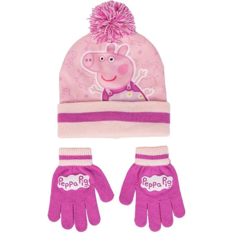 Peppa Pig Hat og Vanter - Pink, Onesize