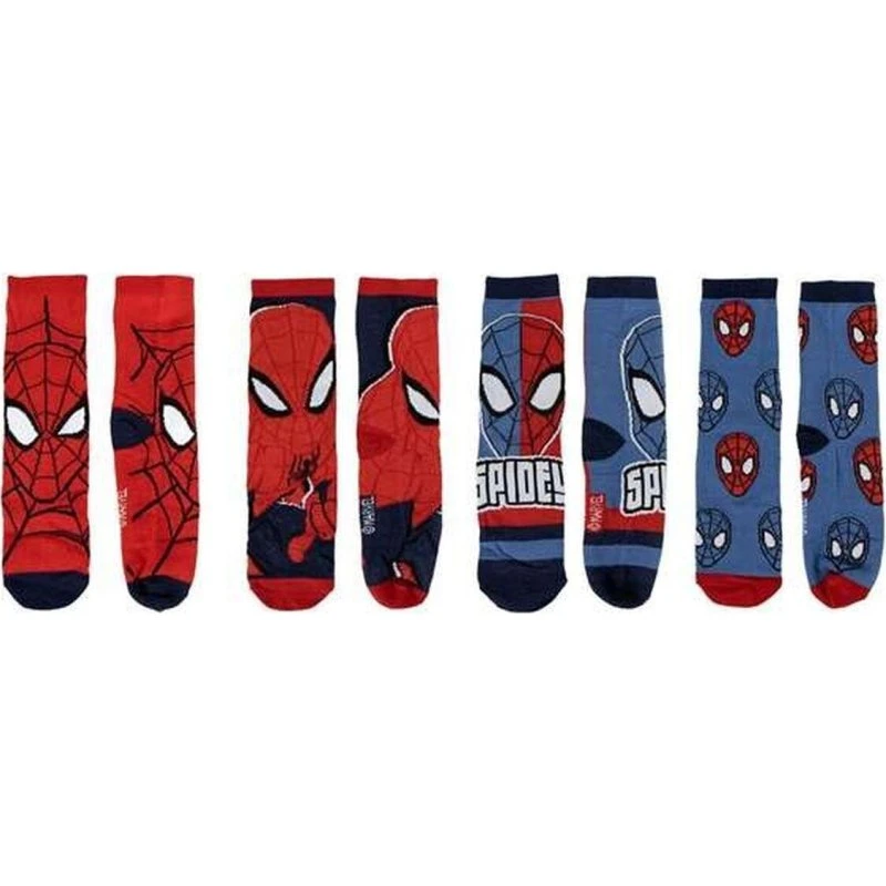 Spider-Man 4-pak sokker til børn, multifarvet (23-26)