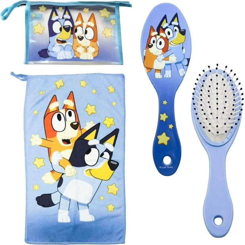 Bluey Toilettaske med Tilbehør, Blå, 23x15x8 cm, 3 dele