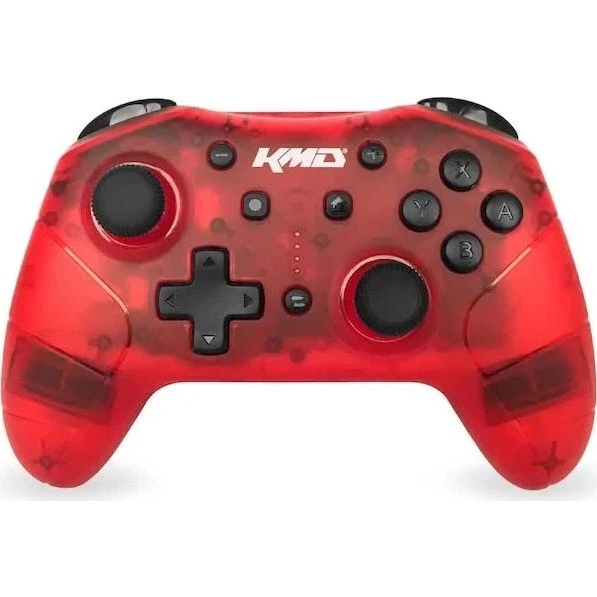 KMD Clear Red Trådløs Pro Controller til Nintendo Switch